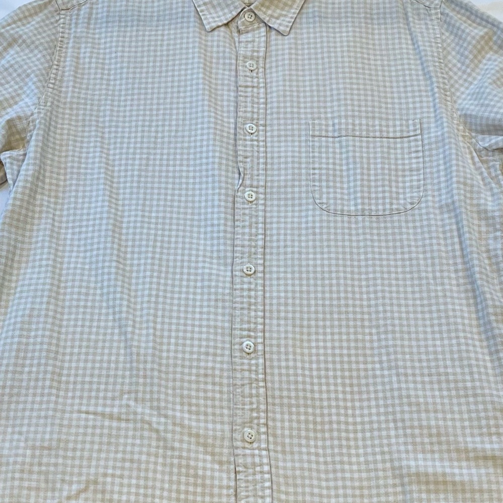 Men's Beige Checkered Shirt
